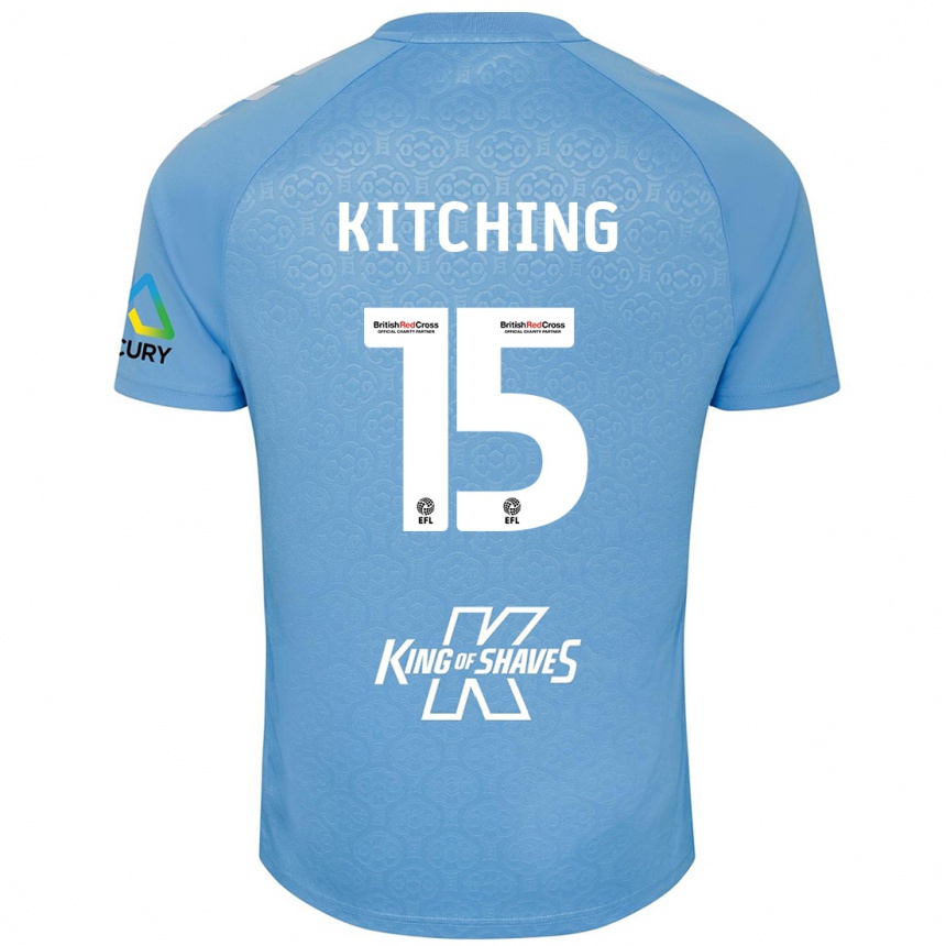 Men Football Liam Kitching #15 Blue White Home Jersey 2024/25 T-Shirt Australia