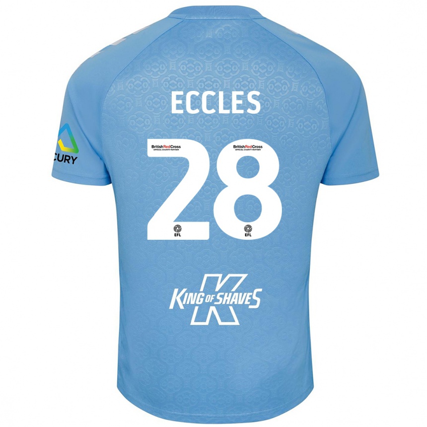 Men Football Josh Eccles #28 Blue White Home Jersey 2024/25 T-Shirt Australia