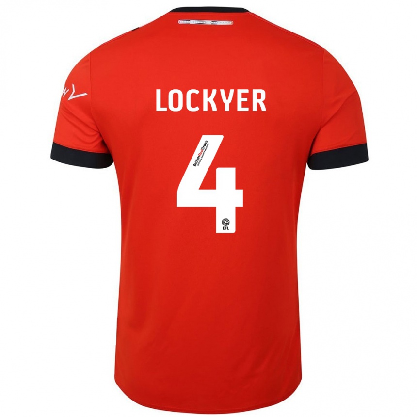 Men Football Tom Lockyer #4 Orange Black Home Jersey 2024/25 T-Shirt Australia