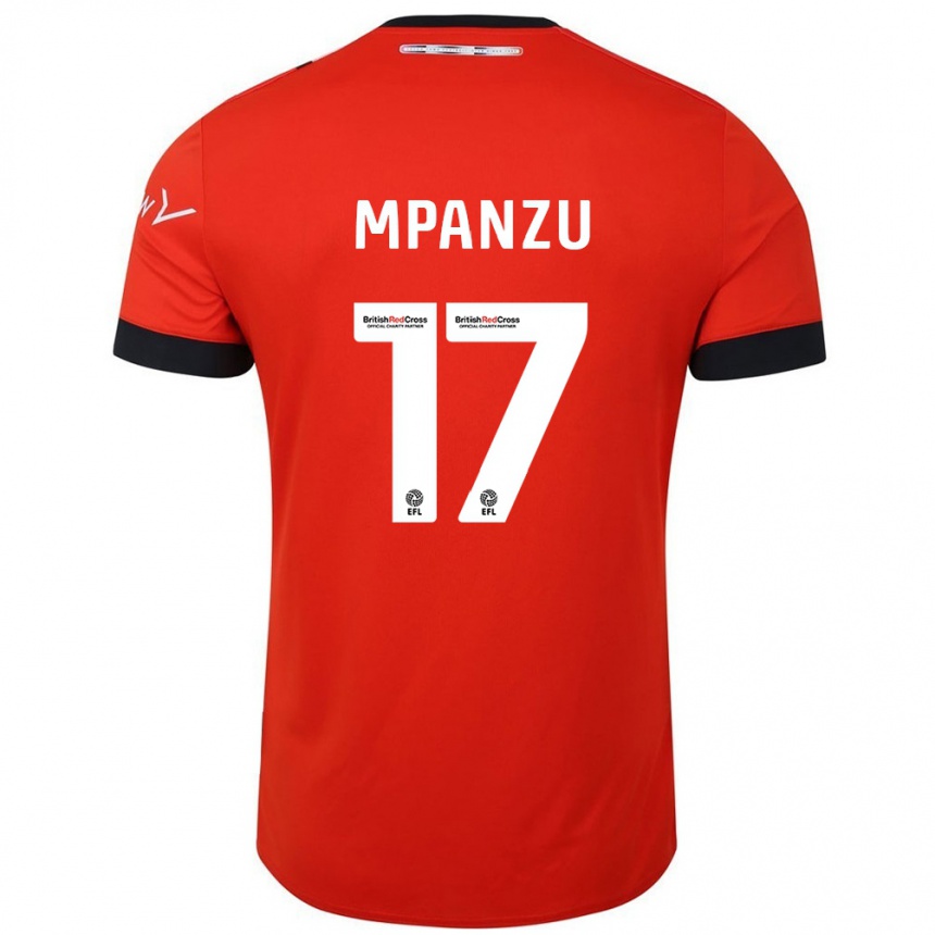 Men Football Pelly Ruddock Mpanzu #17 Orange Black Home Jersey 2024/25 T-Shirt Australia