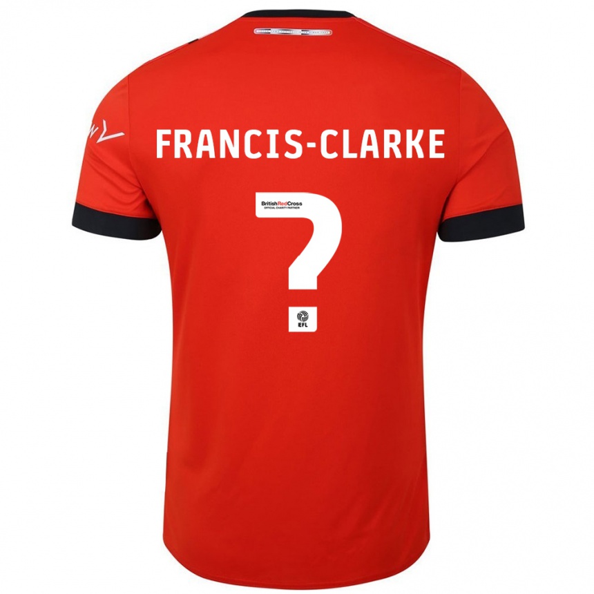 Men Football Aidan Francis-Clarke #0 Orange Black Home Jersey 2024/25 T-Shirt Australia