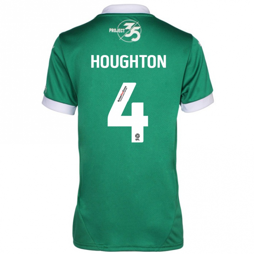 Men Football Jordan Houghton #4 Green White Home Jersey 2024/25 T-Shirt Australia