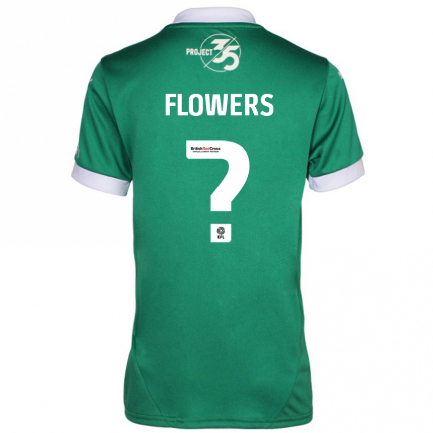 Men Football Lewis Flowers #0 Green White Home Jersey 2024/25 T-Shirt Australia