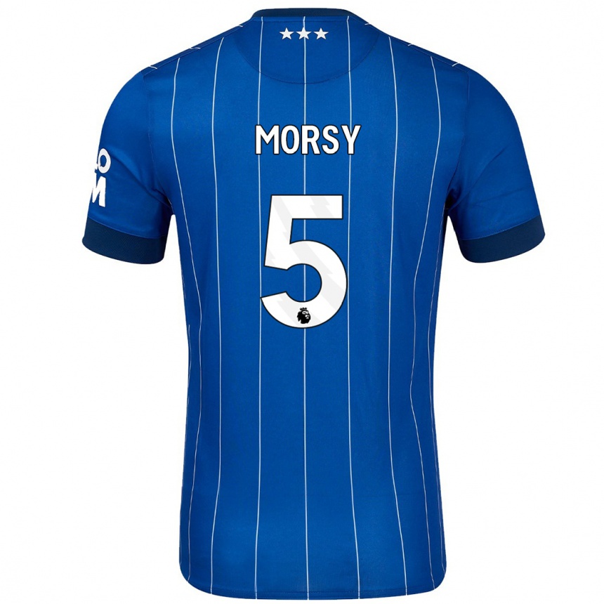 Men Football Samy Morsy #5 Navy Blue Home Jersey 2024/25 T-Shirt Australia