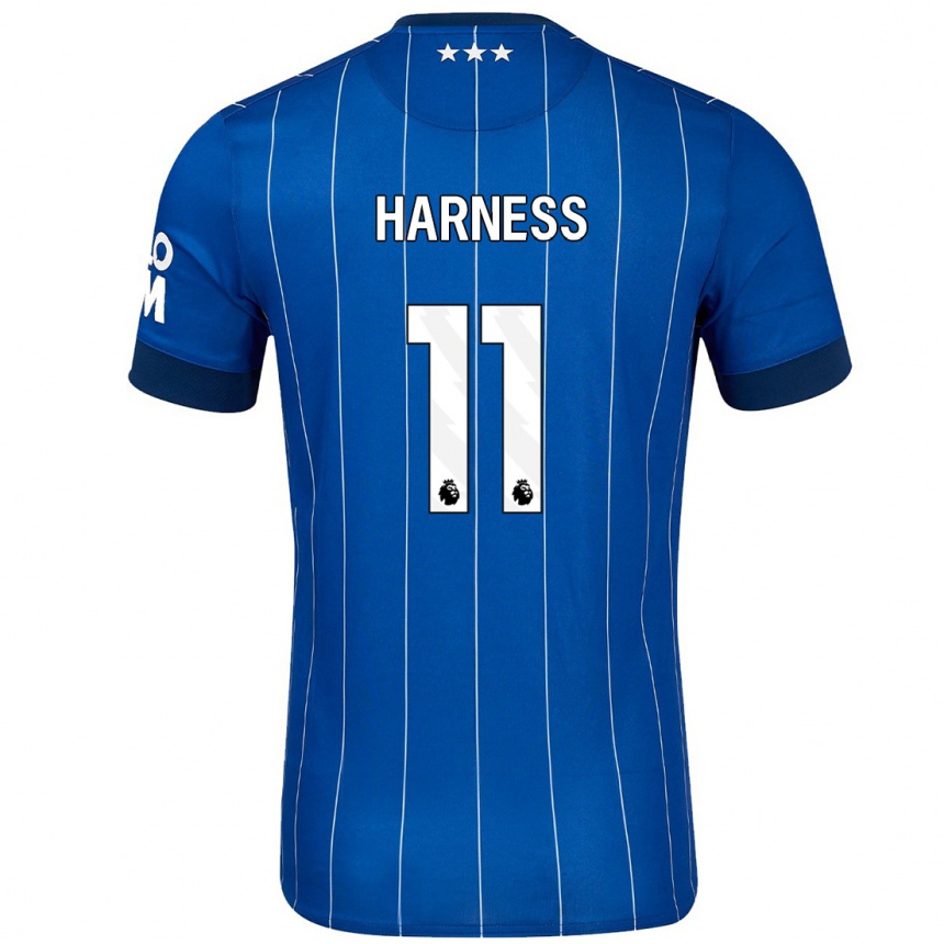 Men Football Marcus Harness #11 Navy Blue Home Jersey 2024/25 T-Shirt Australia