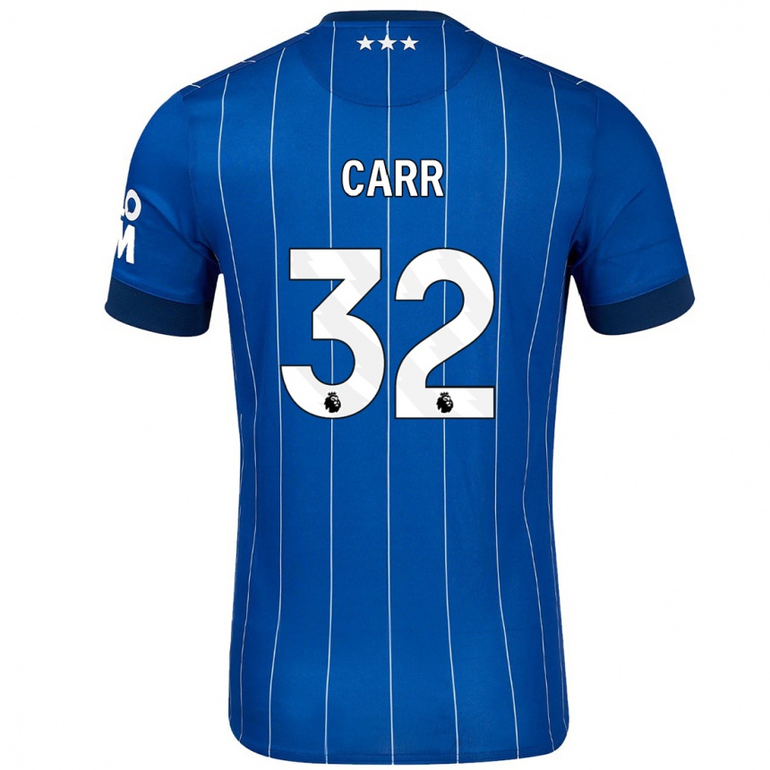 Men Football Ryan Carr #32 Navy Blue Home Jersey 2024/25 T-Shirt Australia