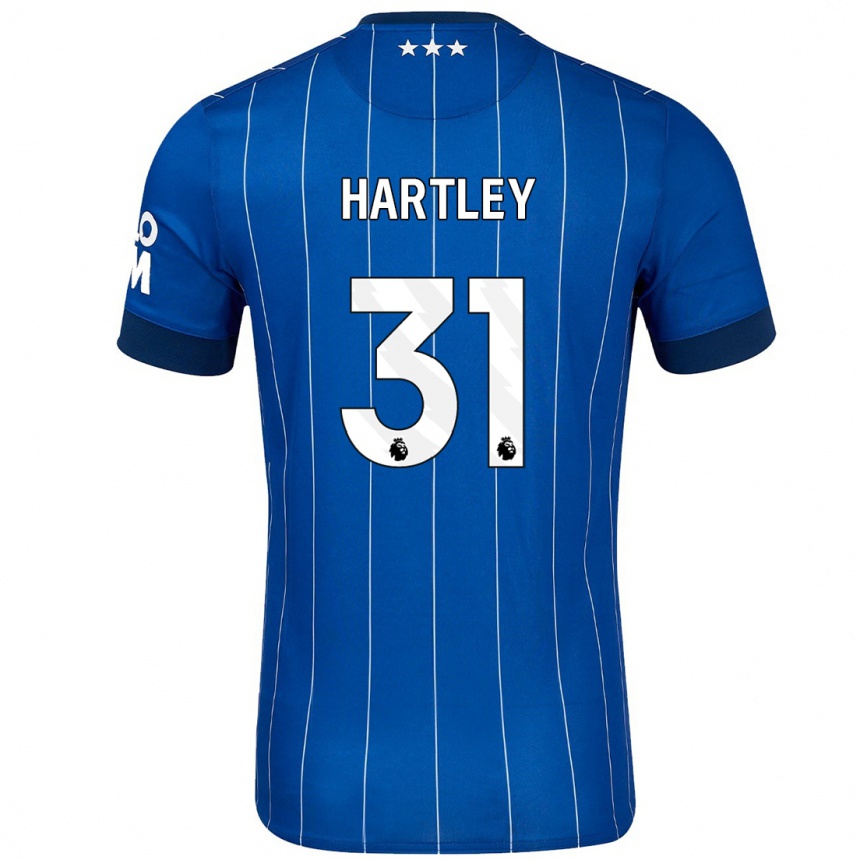 Men Football Laura Hartley #31 Navy Blue Home Jersey 2024/25 T-Shirt Australia