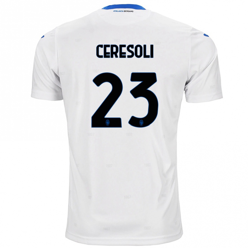 Men Football Andrea Ceresoli #23 White Away Jersey 2024/25 T-Shirt Australia