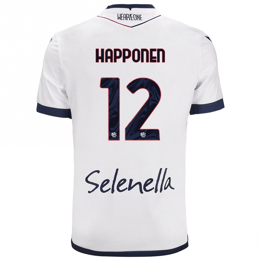 Men Football Ukko Happonen #12 White Royal Blue Away Jersey 2024/25 T-Shirt Australia