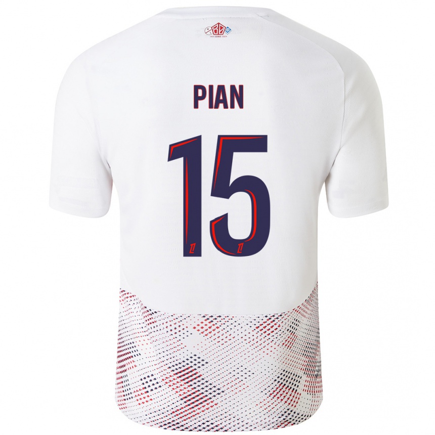 Men Football Julie Pian #15 White Royal Blue Away Jersey 2024/25 T-Shirt Australia