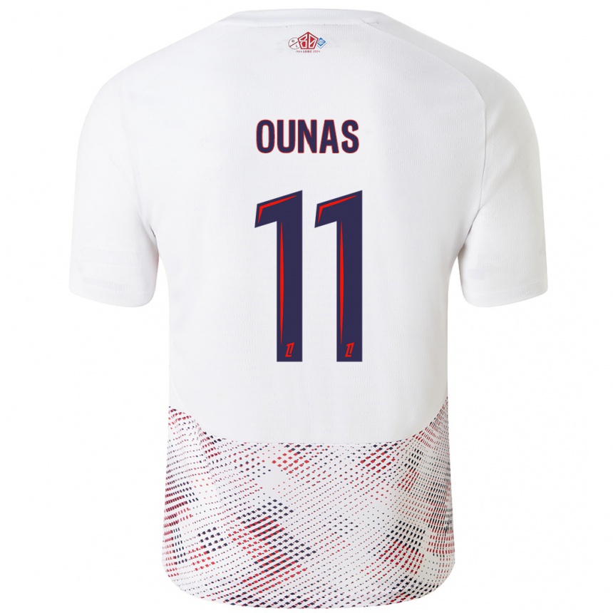 Men Football Adam Ounas #11 White Royal Blue Away Jersey 2024/25 T-Shirt Australia