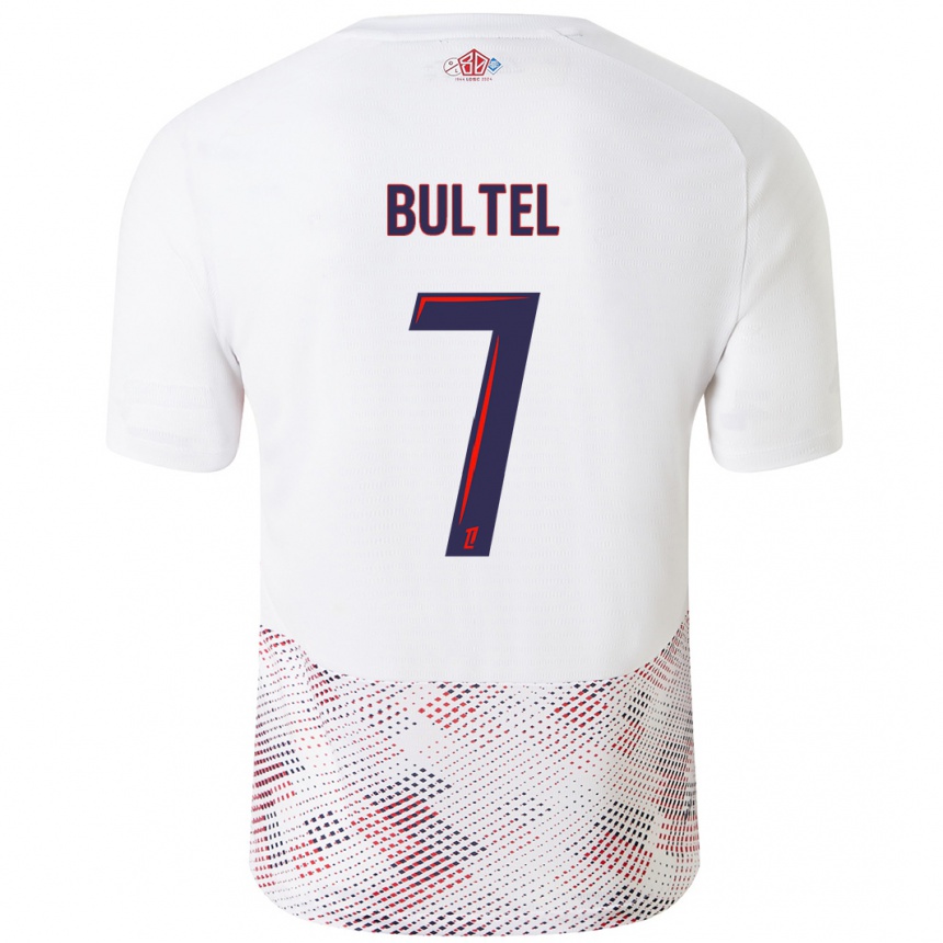 Men Football Ludivine Bultel #7 White Royal Blue Away Jersey 2024/25 T-Shirt Australia