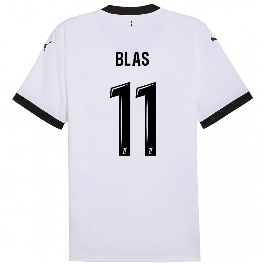 Men Football Ludovic Blas #11 White Black Away Jersey 2024/25 T-Shirt Australia