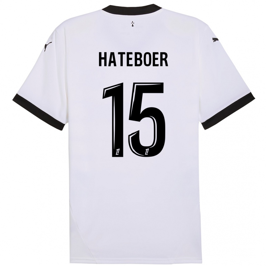 Men Football Hans Hateboer #15 White Black Away Jersey 2024/25 T-Shirt Australia