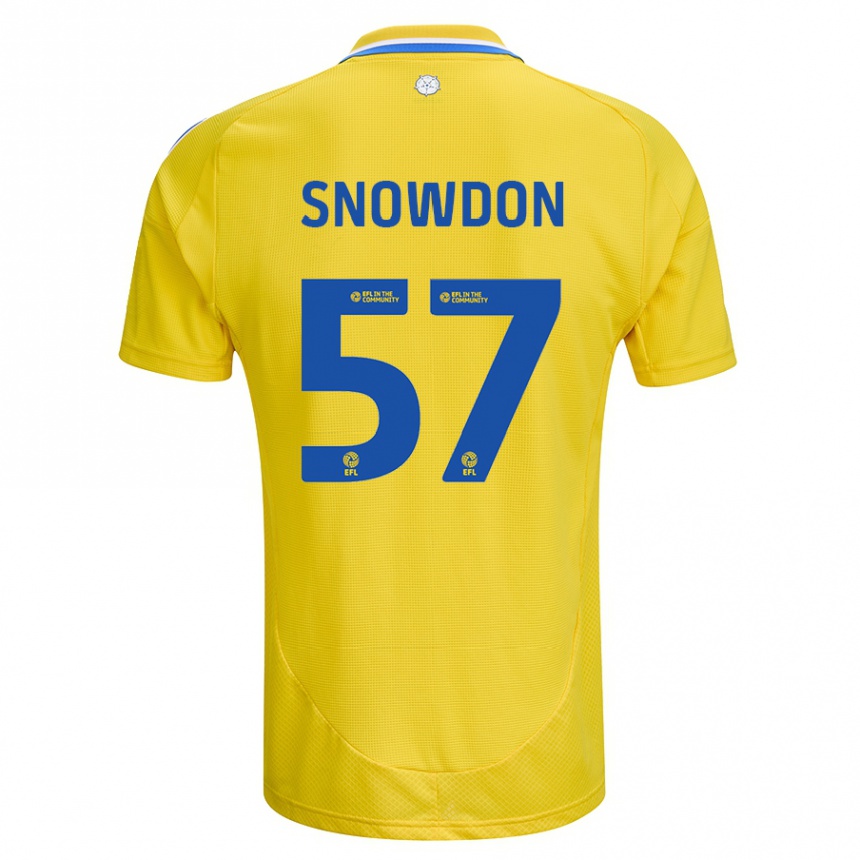 Men Football Joe Snowdon #57 Yellow Blue Away Jersey 2024/25 T-Shirt Australia