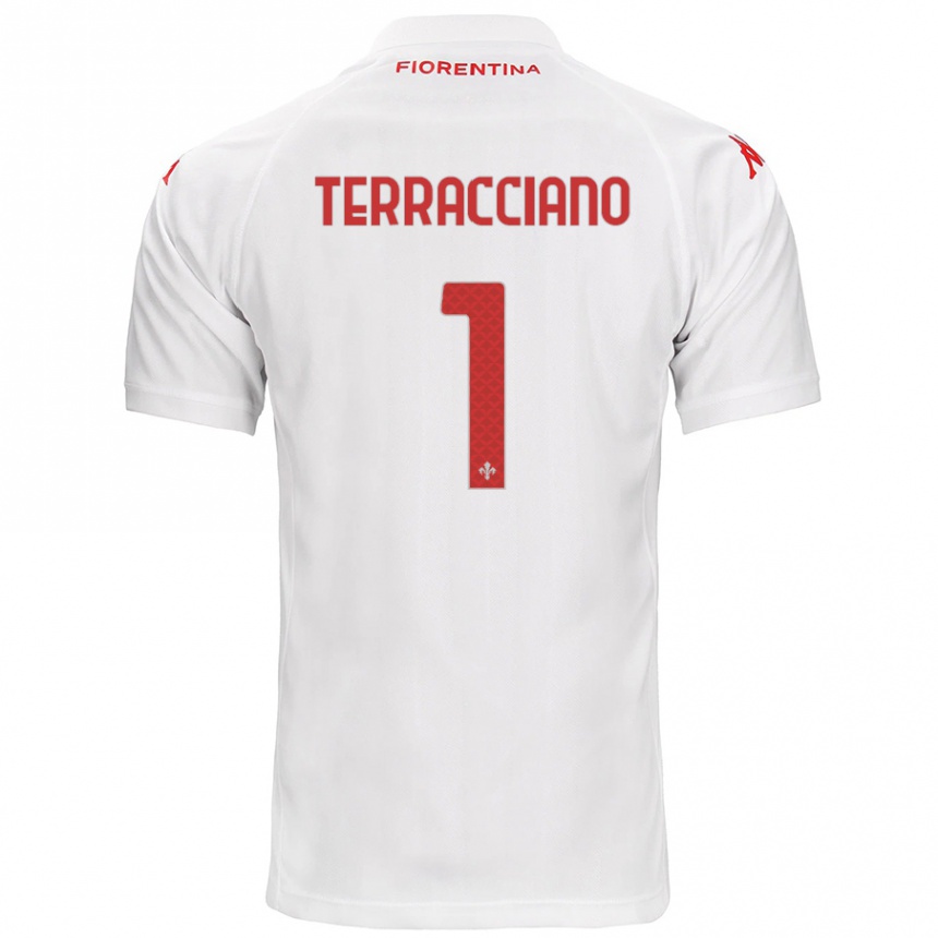 Men Football Pietro Terracciano #1 White Away Jersey 2024/25 T-Shirt Australia