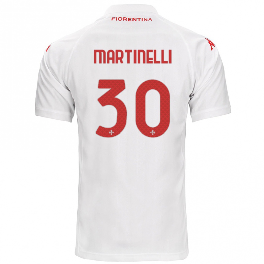 Men Football Tommaso Martinelli #30 White Away Jersey 2024/25 T-Shirt Australia