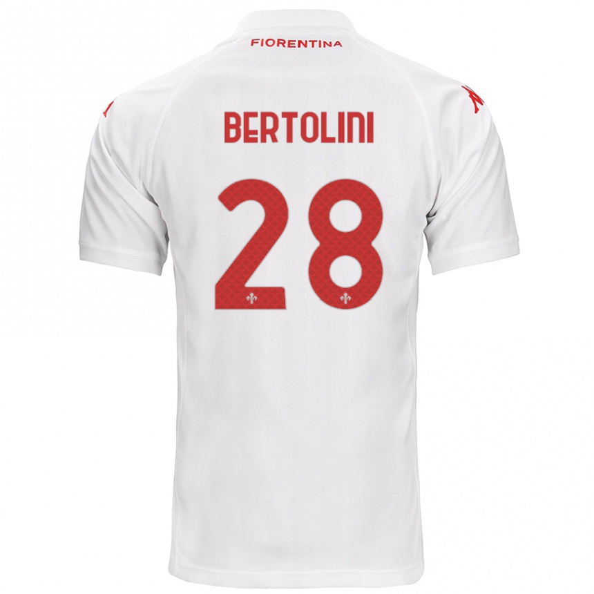 Men Football Gabriele Bertolini #28 White Away Jersey 2024/25 T-Shirt Australia