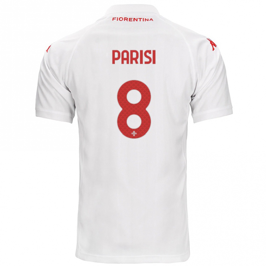 Men Football Alice Parisi #8 White Away Jersey 2024/25 T-Shirt Australia