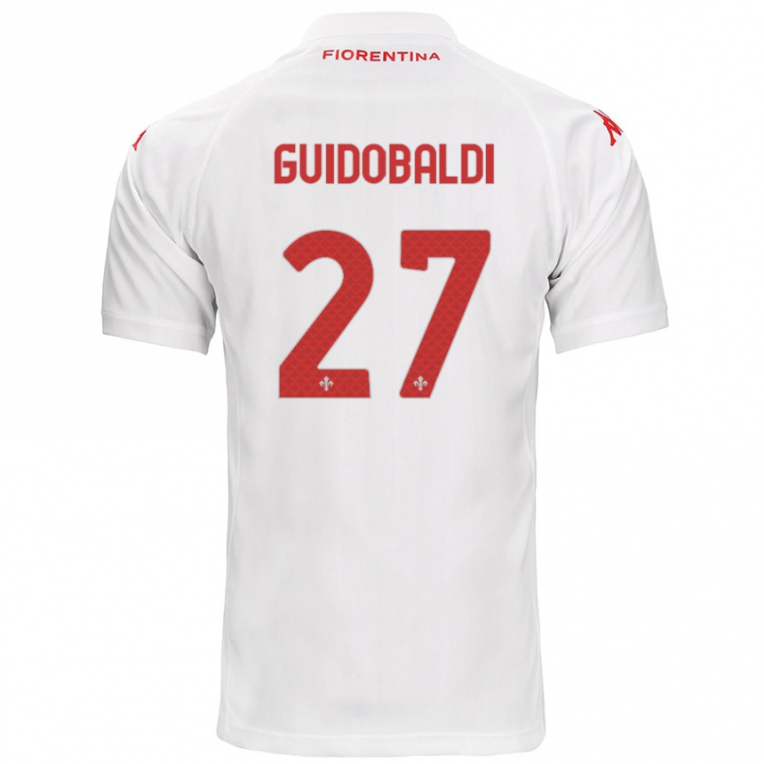 Men Football Filippo Guidobaldi #27 White Away Jersey 2024/25 T-Shirt Australia