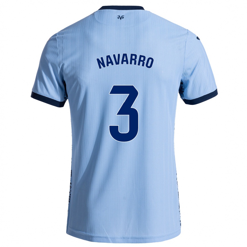 Men Football Pablo Navarro #3 Sky Blue Away Jersey 2024/25 T-Shirt Australia