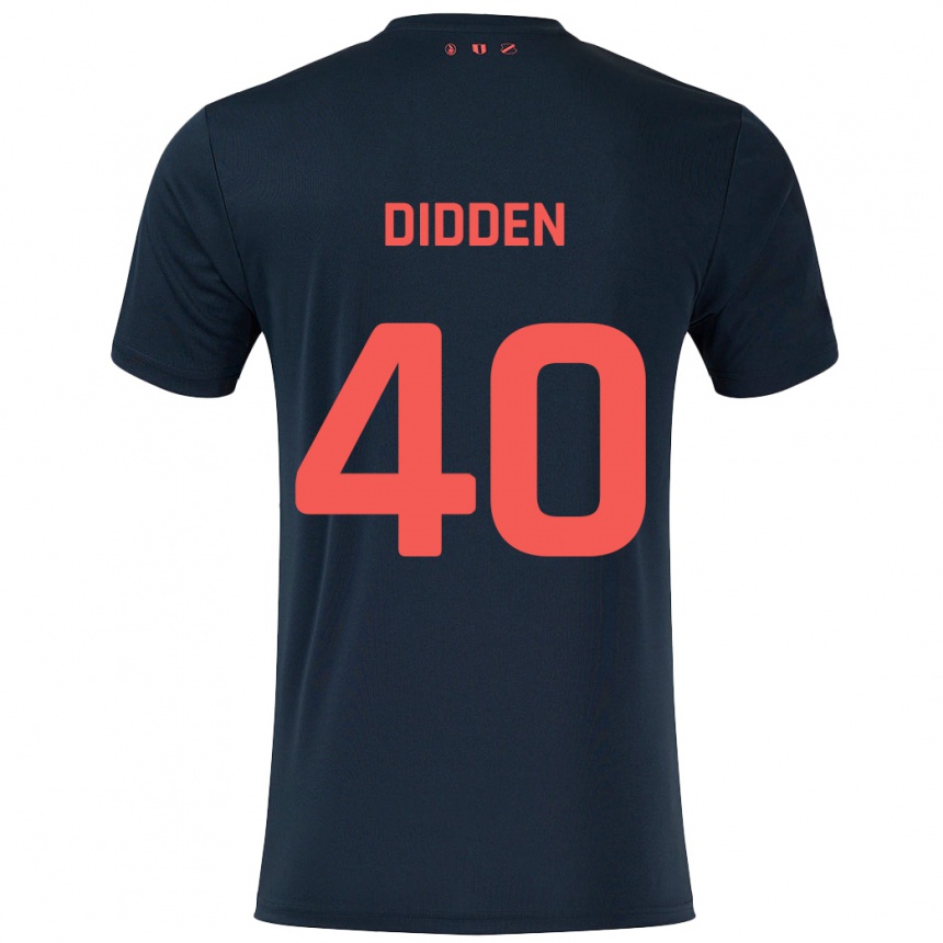 Men Football Matisse Didden #40 Black Red Away Jersey 2024/25 T-Shirt Australia