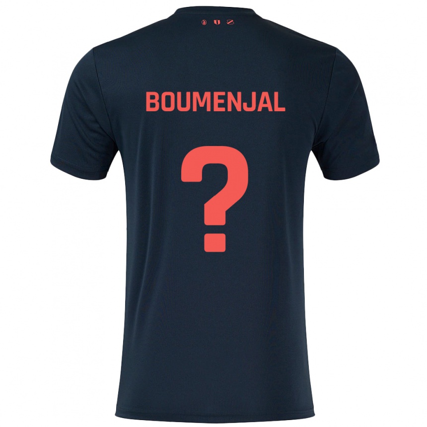 Men Football Achraf Boumenjal #0 Black Red Away Jersey 2024/25 T-Shirt Australia