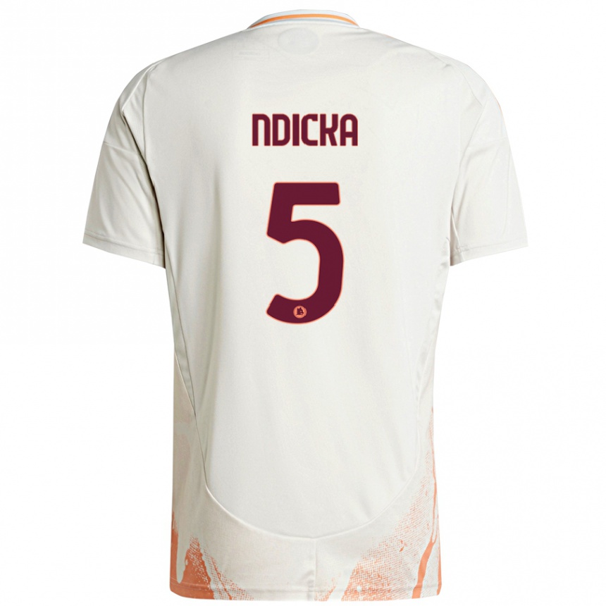 Men Football Evan Ndicka #5 Cream White Orange Away Jersey 2024/25 T-Shirt Australia