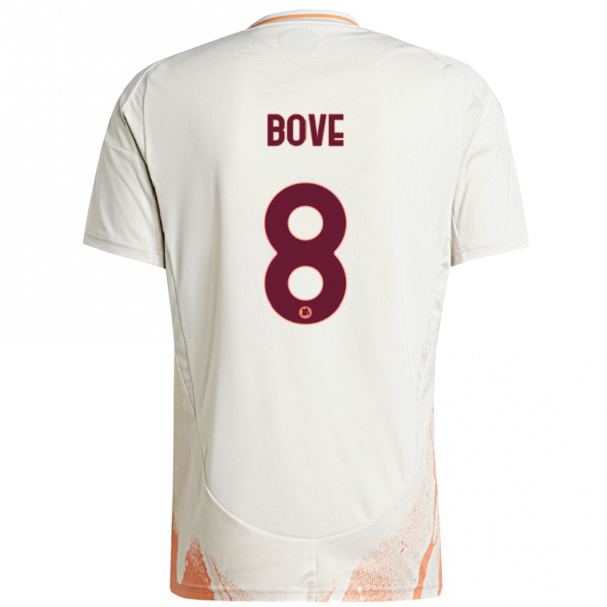 Men Football Edoardo Bove #8 Cream White Orange Away Jersey 2024/25 T-Shirt Australia