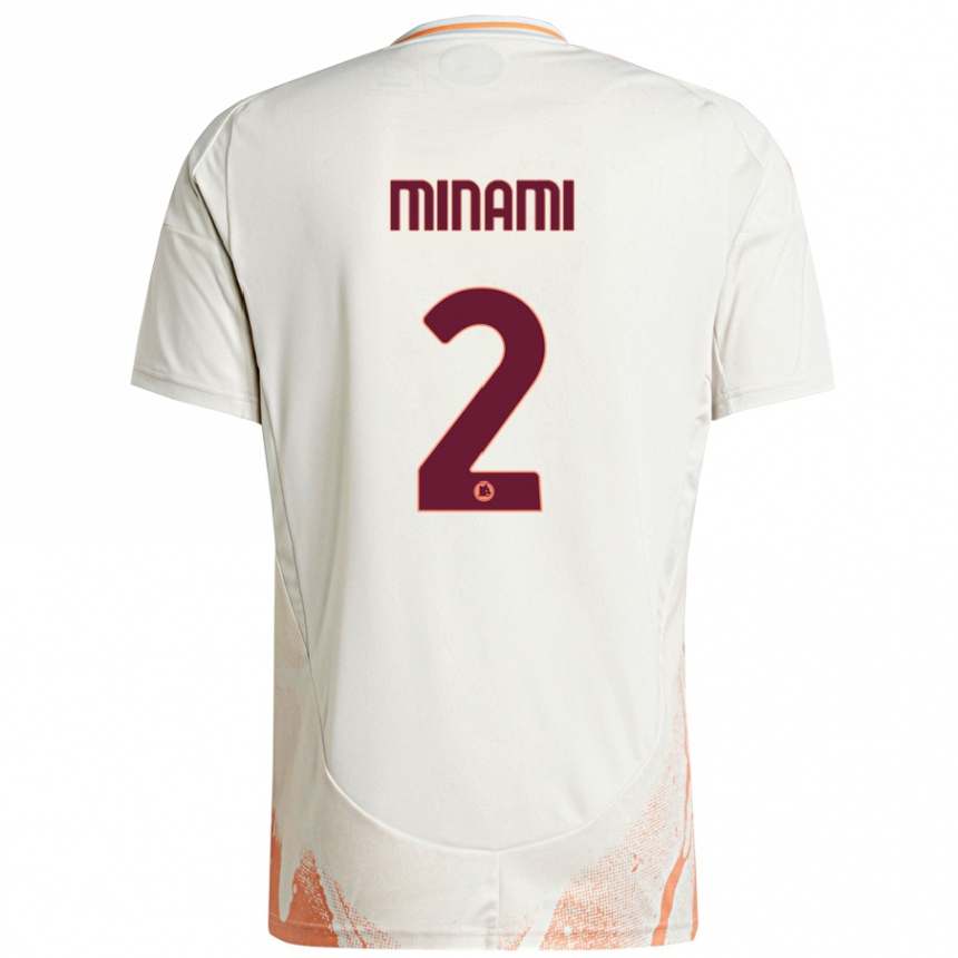 Men Football Moeka Minami #2 Cream White Orange Away Jersey 2024/25 T-Shirt Australia