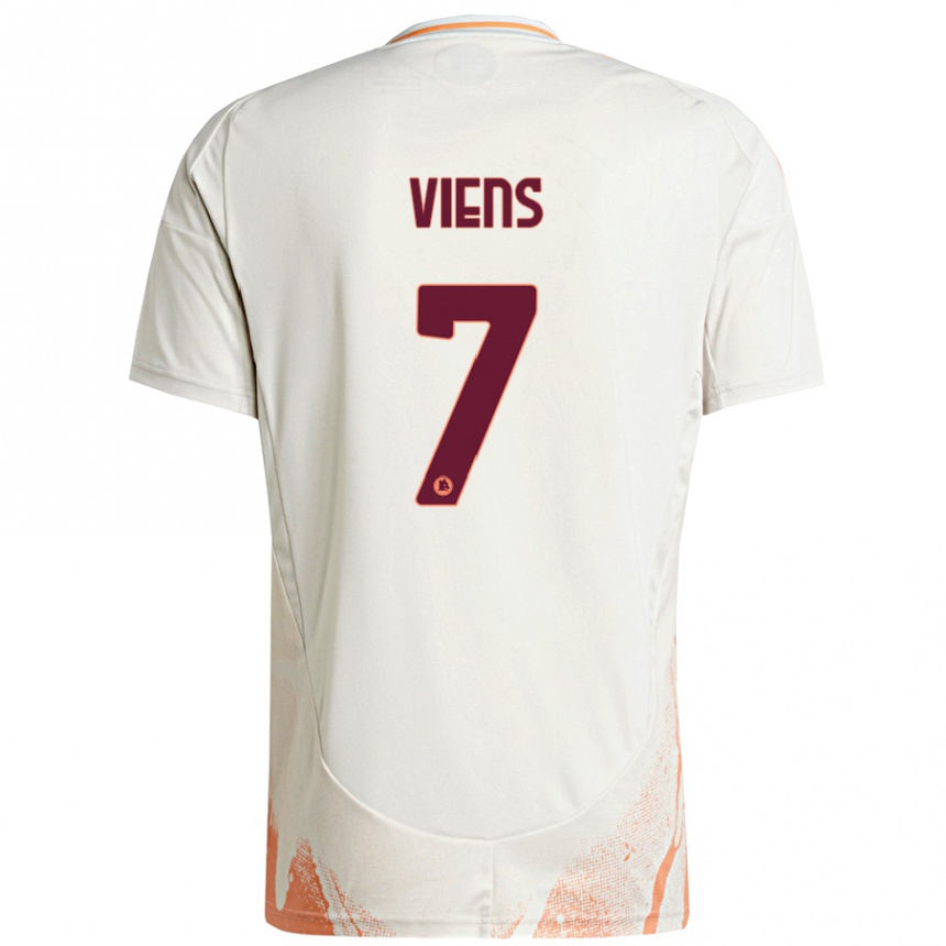 Men Football Evelyne Viens #7 Cream White Orange Away Jersey 2024/25 T-Shirt Australia