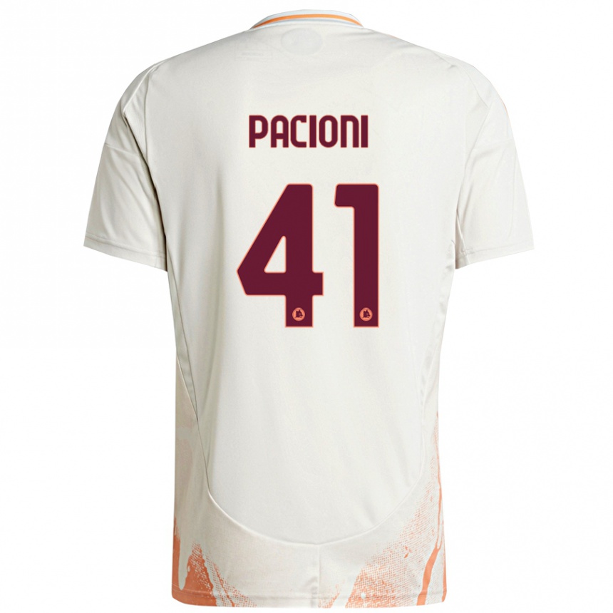 Men Football Eleonora Pacioni #41 Cream White Orange Away Jersey 2024/25 T-Shirt Australia