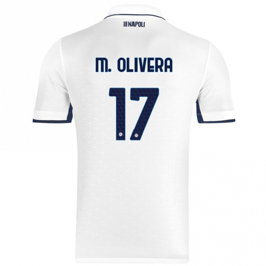 Men Football Mathias Olivera #17 White Royal Blue Away Jersey 2024/25 T-Shirt Australia