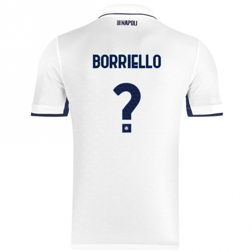 Men Football Salvatore Borriello #0 White Royal Blue Away Jersey 2024/25 T-Shirt Australia