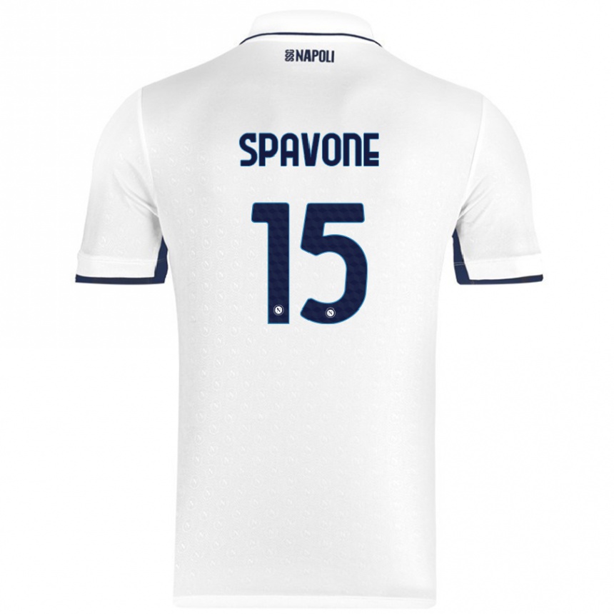 Men Football Alessandro Spavone #15 White Royal Blue Away Jersey 2024/25 T-Shirt Australia