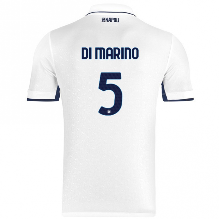 Men Football Paola Di Marino #5 White Royal Blue Away Jersey 2024/25 T-Shirt Australia