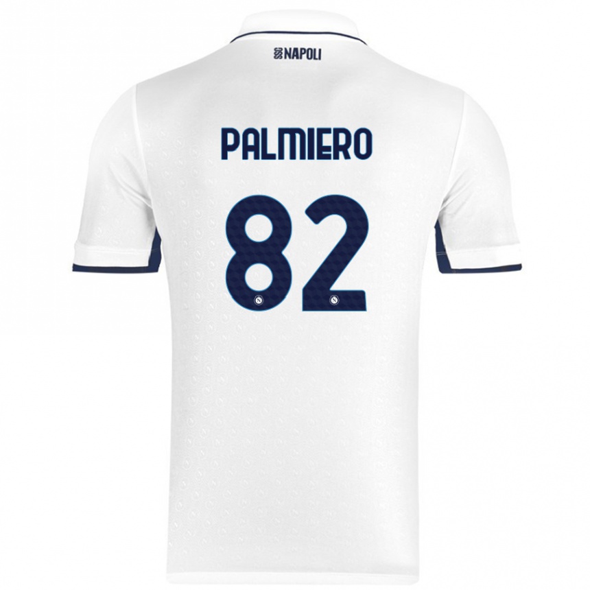 Men Football Luca Palmiero #82 White Royal Blue Away Jersey 2024/25 T-Shirt Australia