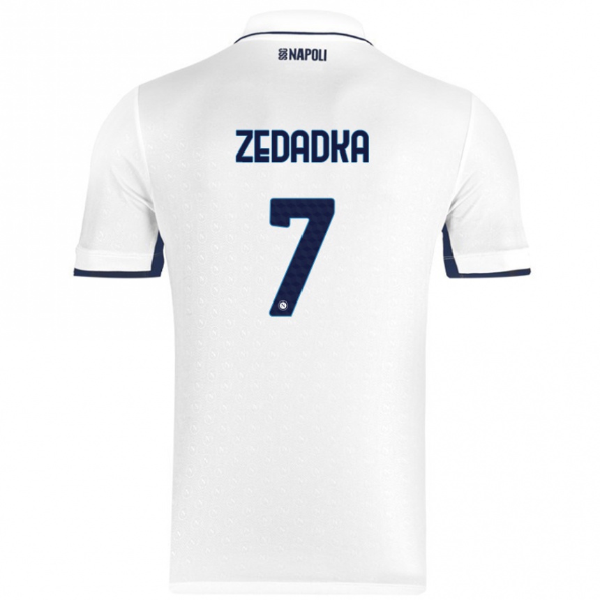 Men Football Karim Zedadka #7 White Royal Blue Away Jersey 2024/25 T-Shirt Australia