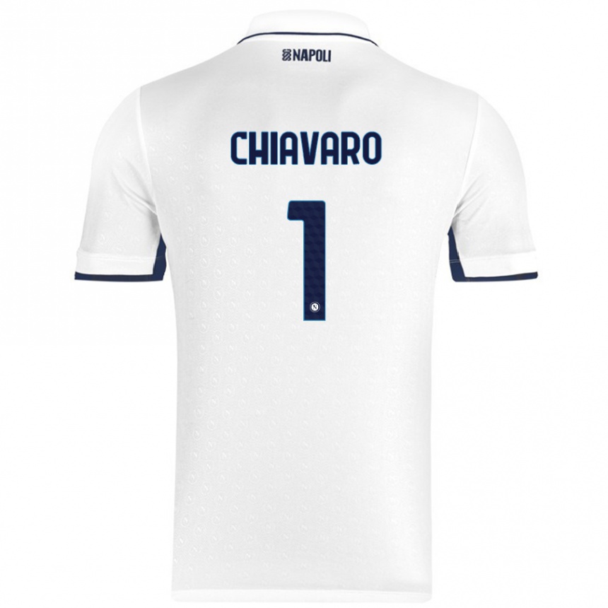 Men Football Kelly Chiavaro #1 White Royal Blue Away Jersey 2024/25 T-Shirt Australia