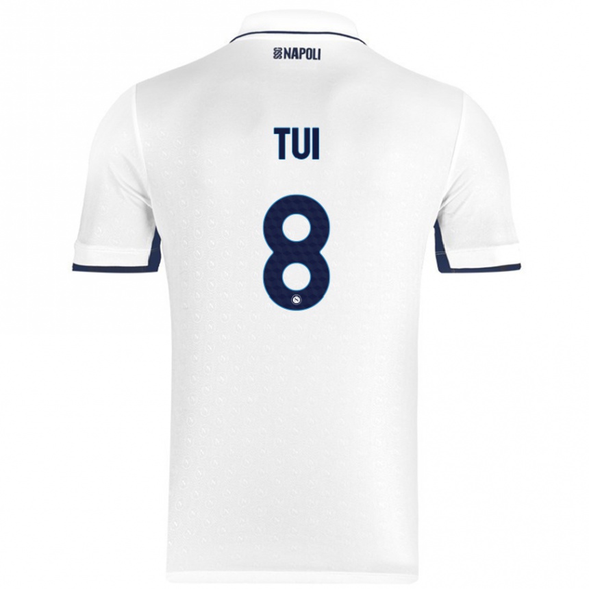 Men Football Sara Tui #8 White Royal Blue Away Jersey 2024/25 T-Shirt Australia