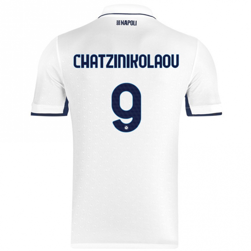 Men Football Despoina Chatzinikolaou #9 White Royal Blue Away Jersey 2024/25 T-Shirt Australia