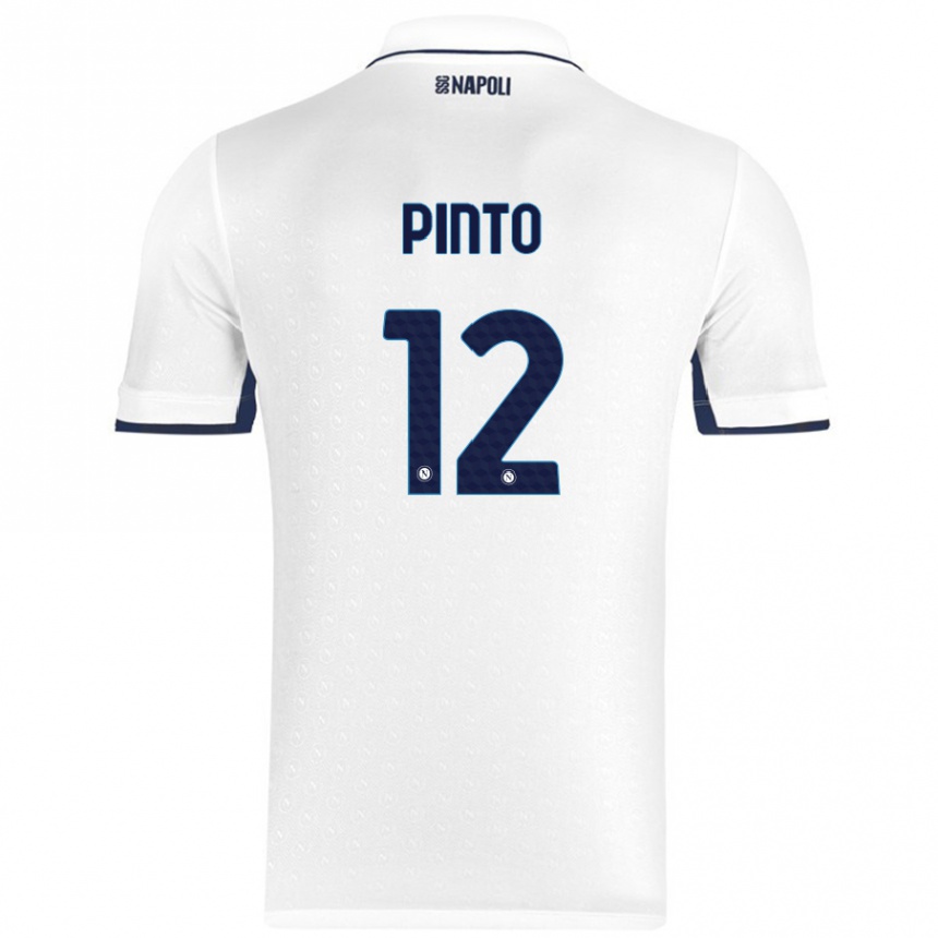 Men Football Ciro Pinto #12 White Royal Blue Away Jersey 2024/25 T-Shirt Australia