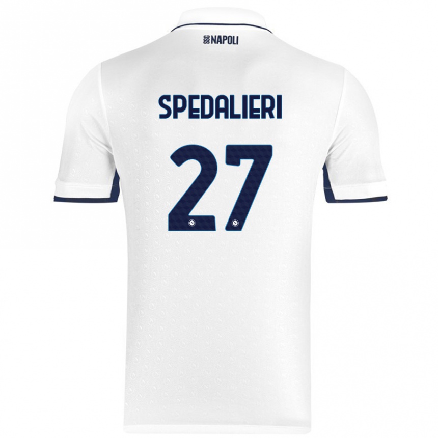 Men Football Johnatan Andrea Spedalieri #27 White Royal Blue Away Jersey 2024/25 T-Shirt Australia