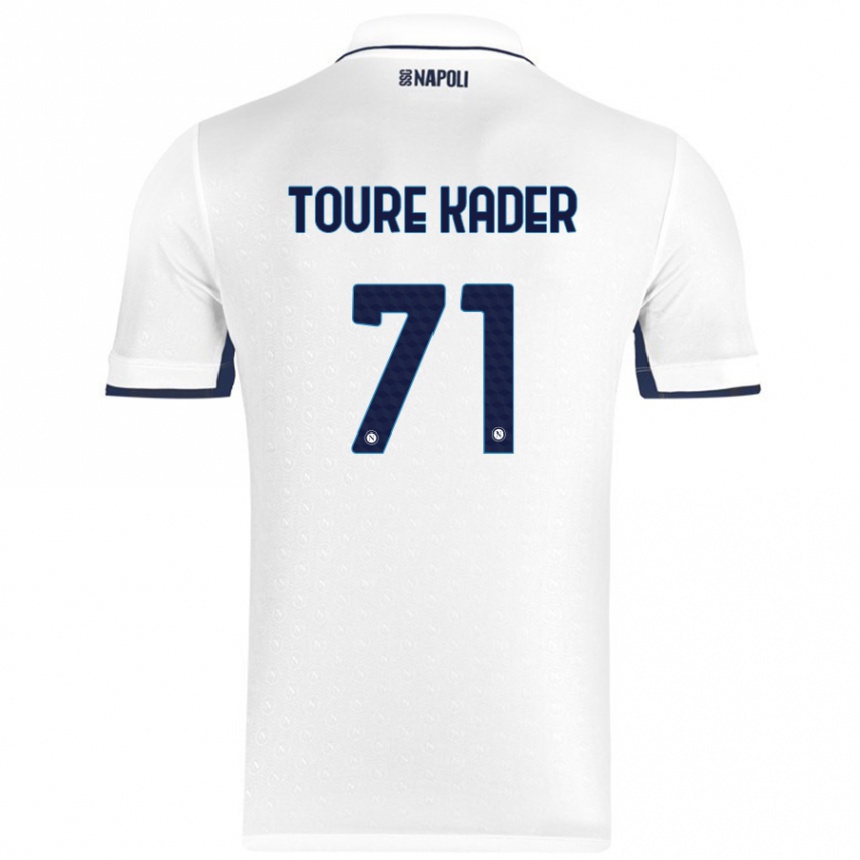 Men Football Aziz Toure Kader #71 White Royal Blue Away Jersey 2024/25 T-Shirt Australia