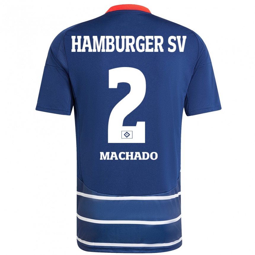 Men Football Kilian Hölscher Machado #2 Dark Blue Away Jersey 2024/25 T-Shirt Australia