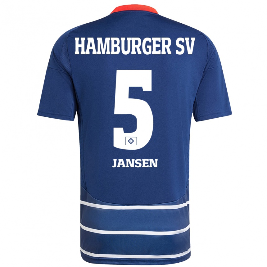 Men Football Marcell Jansen #5 Dark Blue Away Jersey 2024/25 T-Shirt Australia