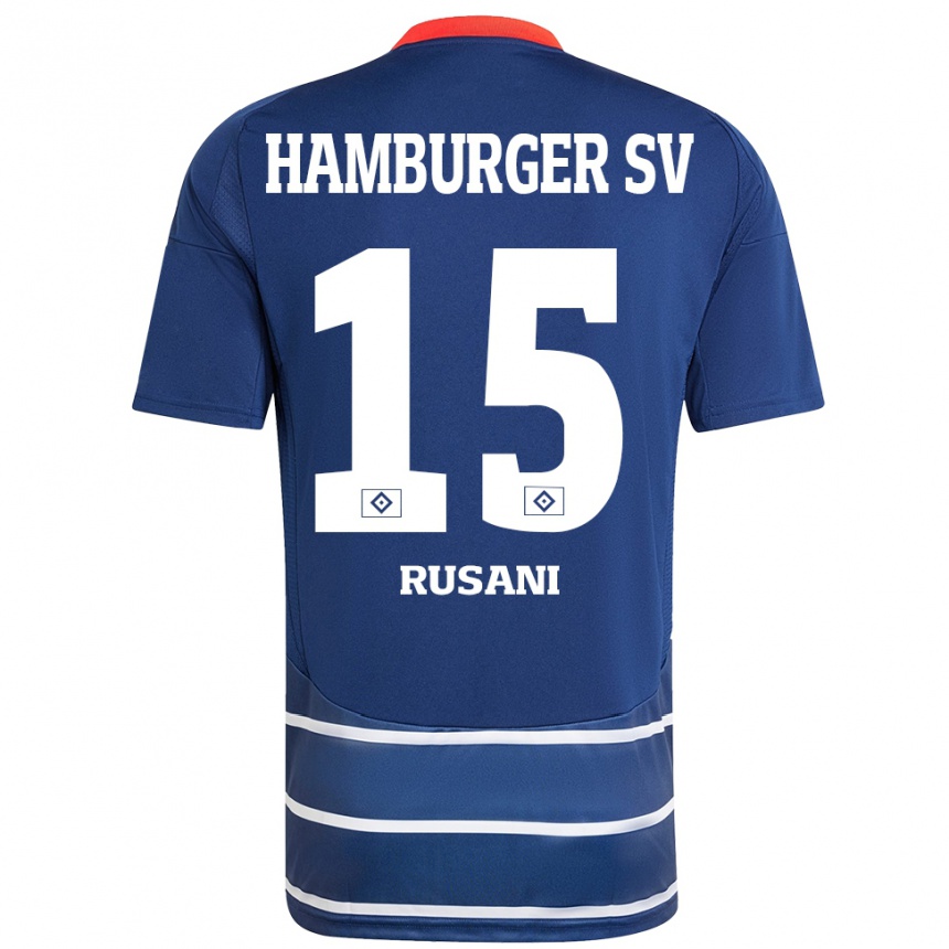 Men Football Yasin Rusani #15 Dark Blue Away Jersey 2024/25 T-Shirt Australia