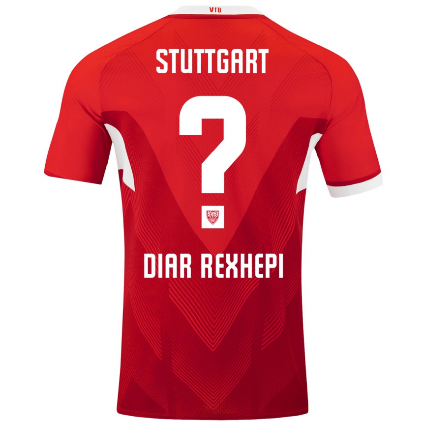 Men Football Diar Rexhepi #0 Red White Away Jersey 2024/25 T-Shirt Australia