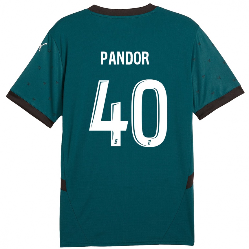 Men Football Yannick Pandor #40 Dark Green Away Jersey 2024/25 T-Shirt Australia