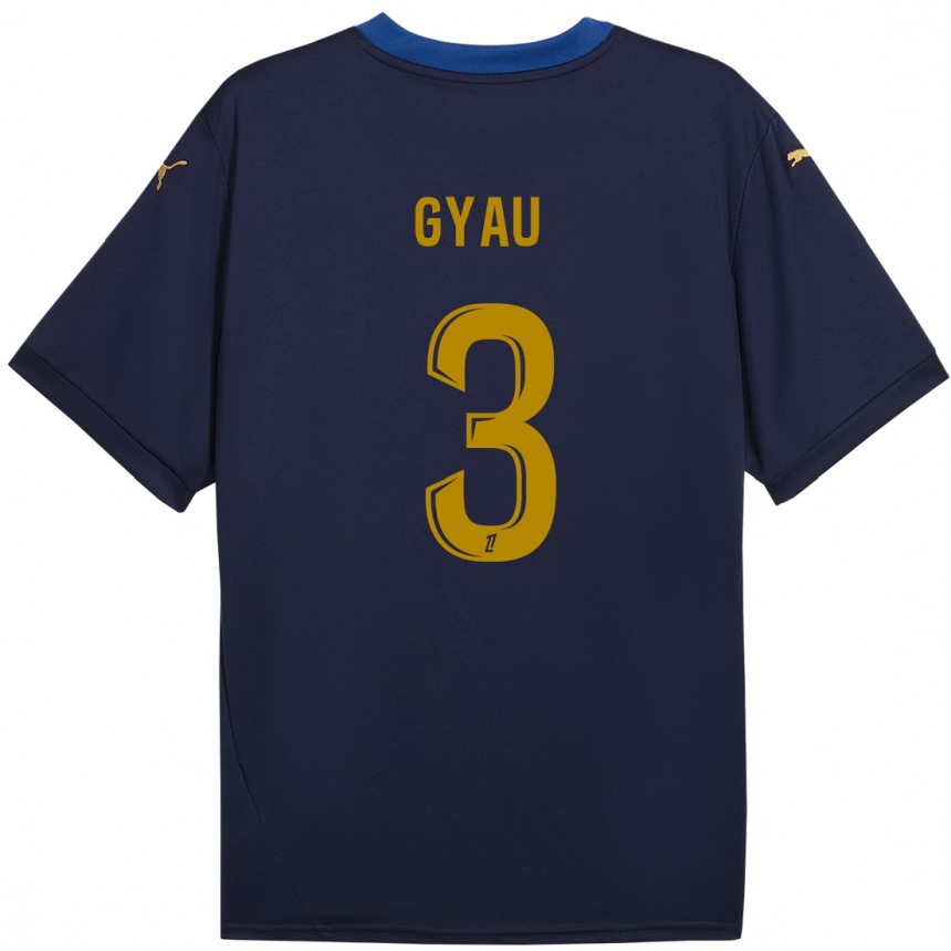 Men Football Mia Gyau #3 Navy Gold Away Jersey 2024/25 T-Shirt Australia